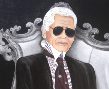 Karl Lagerfield - CARRE : 80 x 80 cm